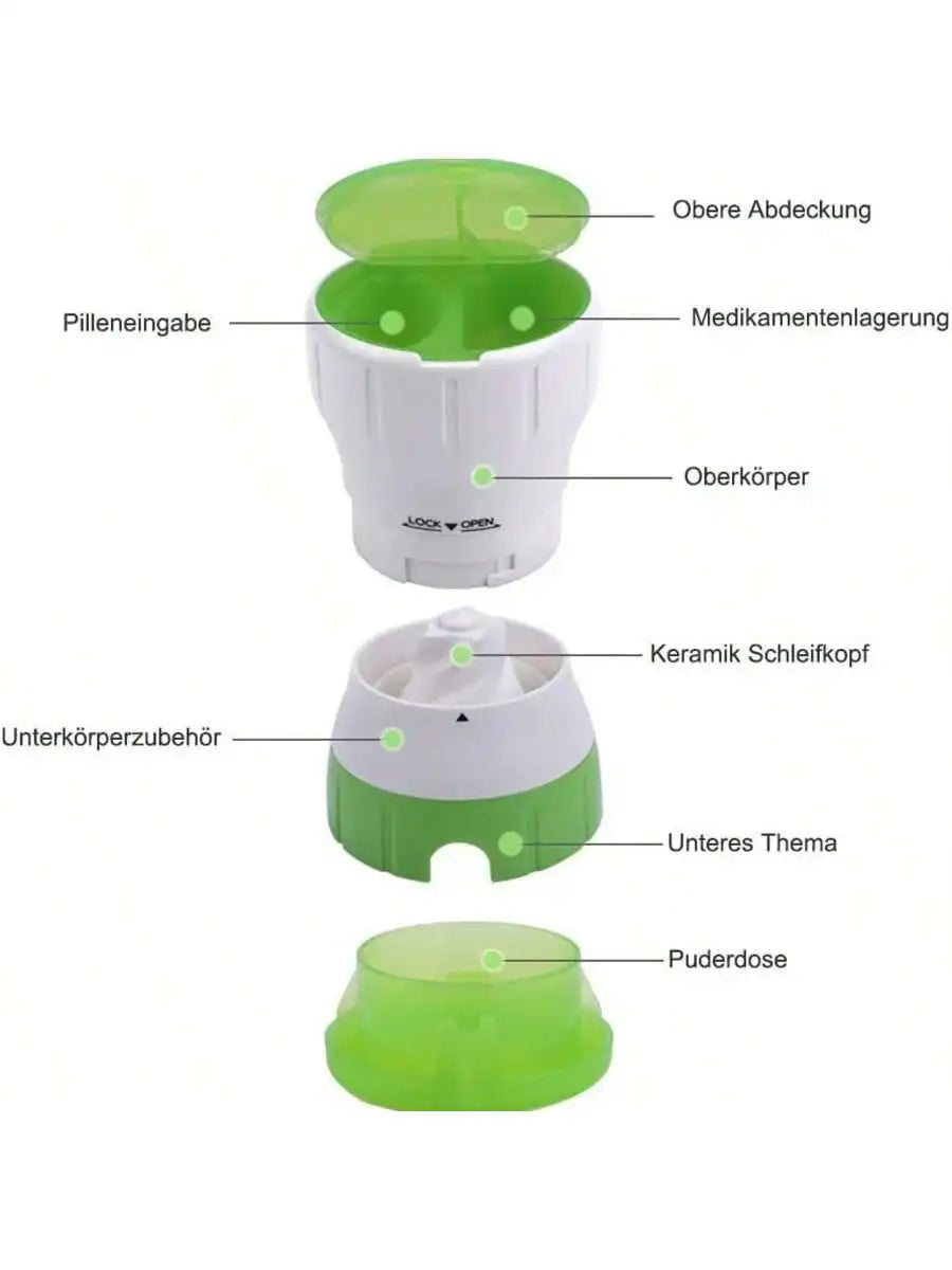 Ceramic Core Grinding Rotating Convenient Three-in-one Medicine Qme