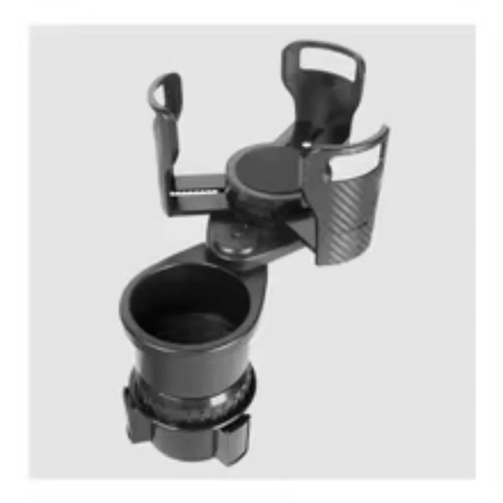 Universal Car Beverage Cup Holder Retractable 360Degree Rotating Bracket Dual Cup & Phone Holder Auto Interior Storage Organizer Qme