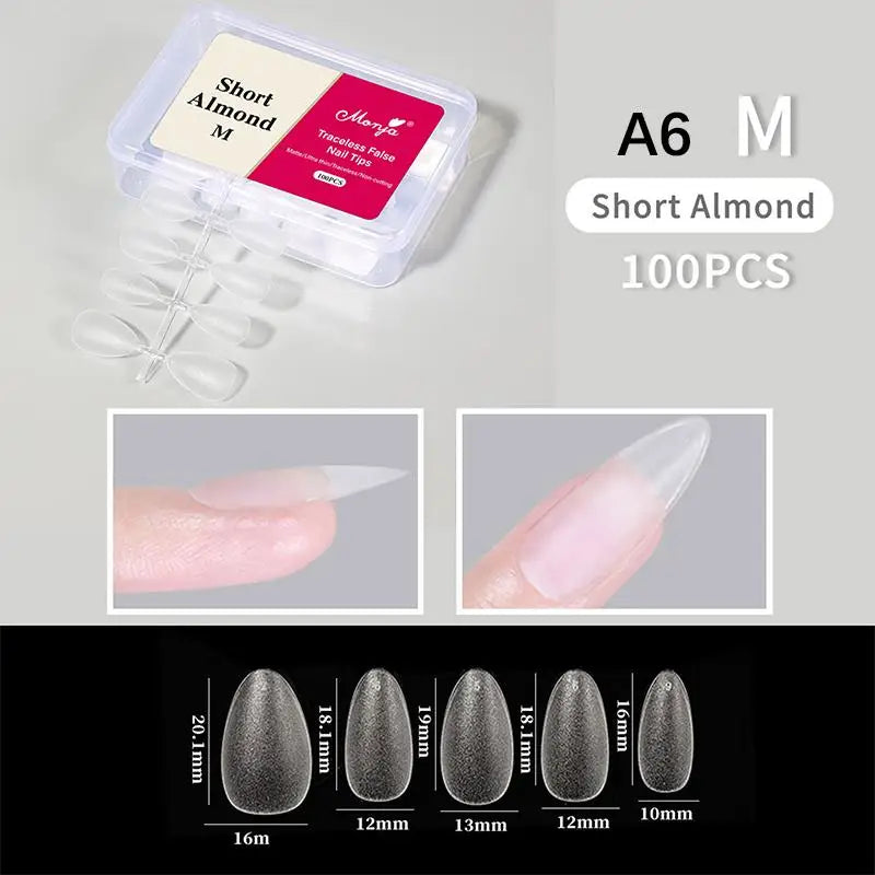 Soft Gel Nail Tips Full Cover Press Fake Nails Professional Supplies Qme A6