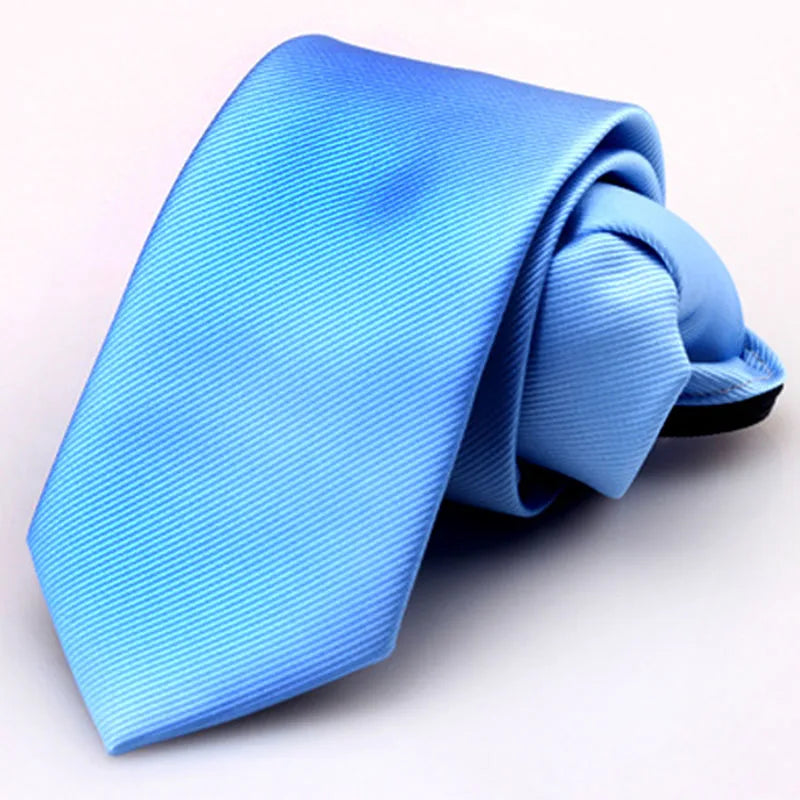 Men Tie Solid Regalia Business Stripe Clips Knot Zipper Automatic Qme rt-3