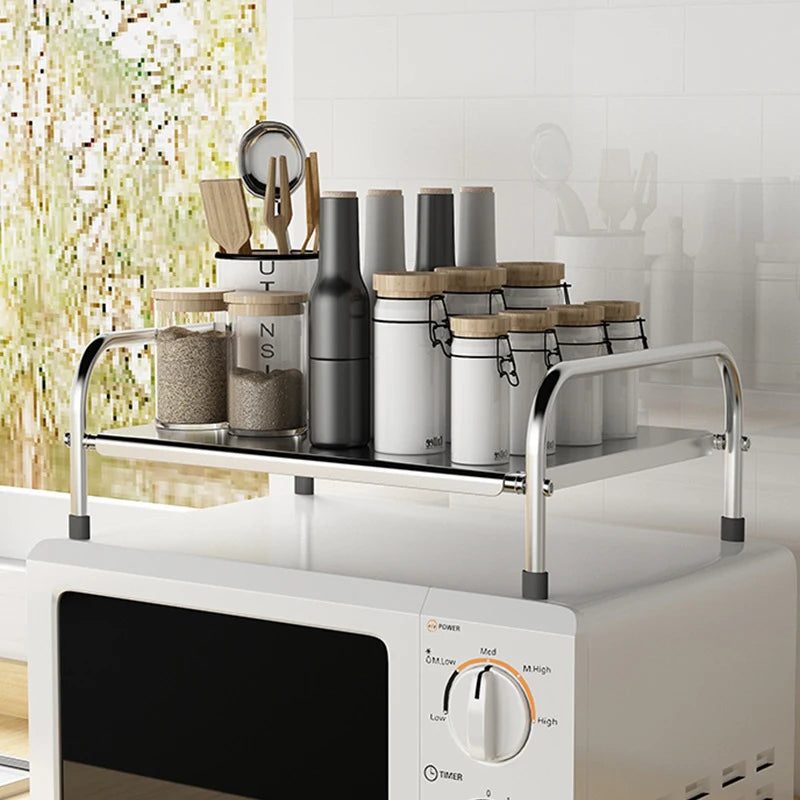 Kitchen Stainless Steel Induction Cooker Rack Floor Mounted Multifunctional Shelf Gas Stove Support Kitchen Accessories. Qme