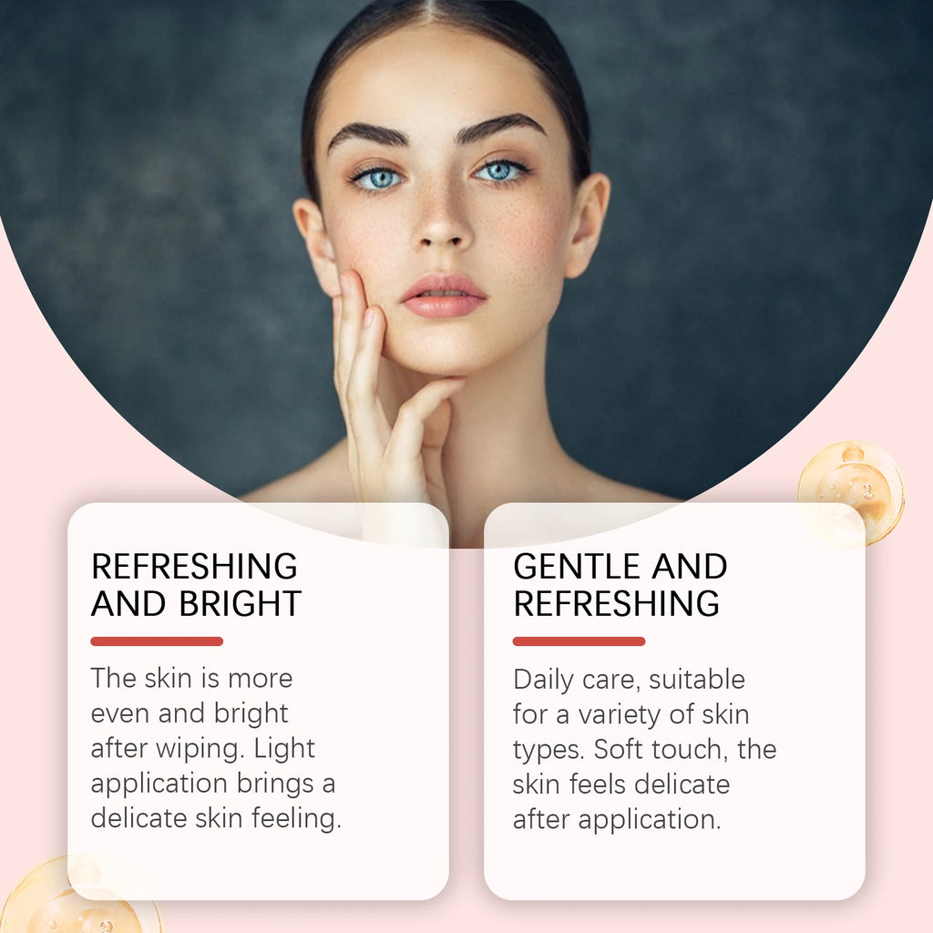 70pcs Red Succinic Acid Peeling Pads Gentle Exfoliation Soothing Moisturizing Delicate Smooth Skin Panthenol Facial Peeling Pads Qme