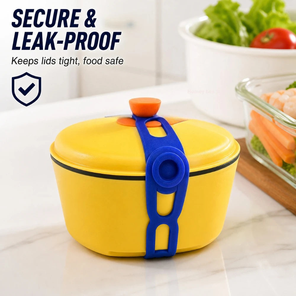 Reusable Silicone Elastic-Bands 3Pcs Pot-Lid Strap Holder Multipurpose for Clay-Pots Bowls Lunch Box Curtain Use Qme