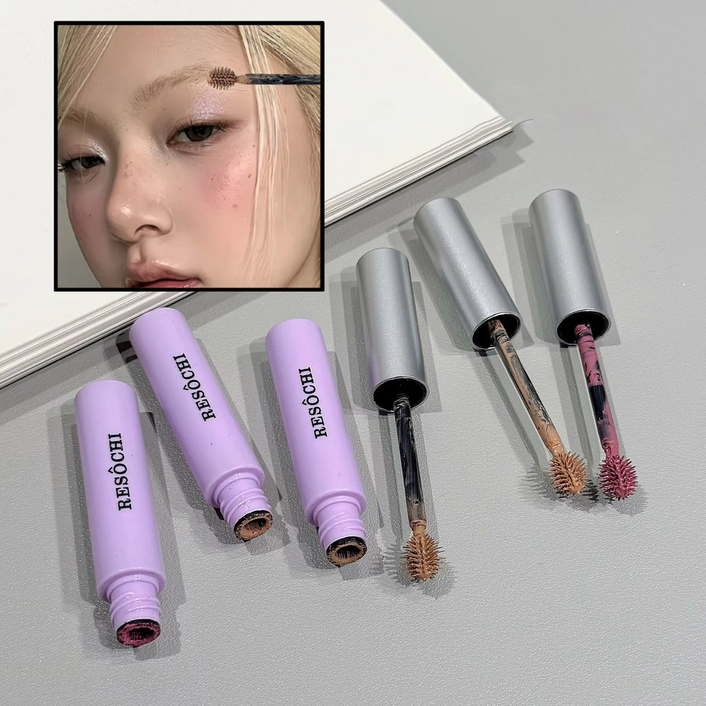 Low-saturation Purple Brown Eyebrow Tint Mascara Non-Smudge Natural 3D Waterproof Quick-Drying Eyebrow Dyeing Cream Cosmetics Qme