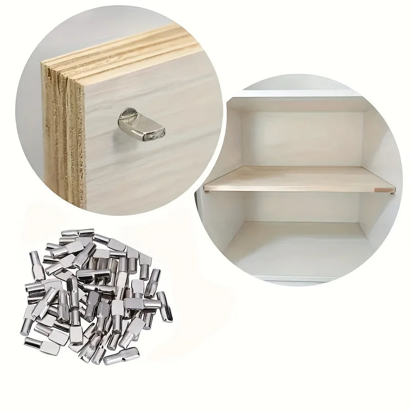 50pcs Shelf nails, spoon-shaped shelf support nails, bookshelf nails, furniture shelf support nails, cabinet shelf support nails Qme