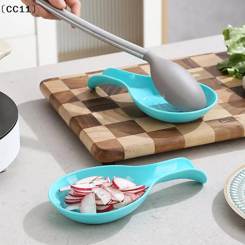 Spoon Rest Large Plastic Holder Heat-resistant Cooking Coffee Qme