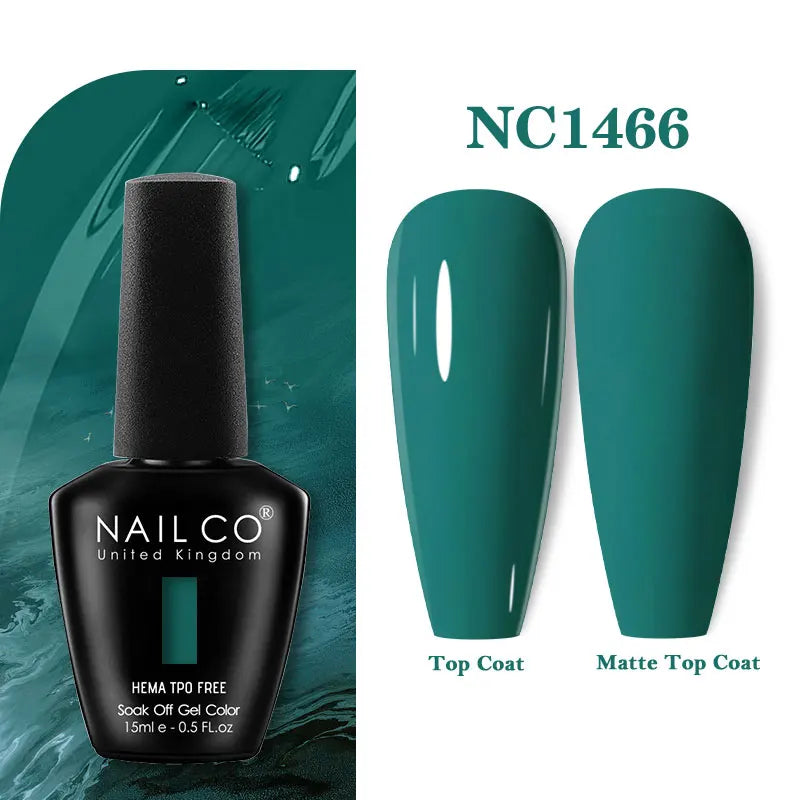 NAILCO Green Series Dark Gel Nail Polish Lasting Hybrid Base Matte