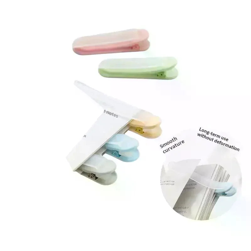 Automatic Page Following Bookmark Clip Transparent Reusable Anti-drop Qme