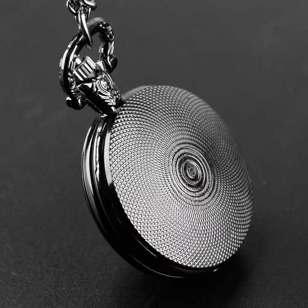 Route 66 The Mother Road Motorcycle Pattern Pocket Watch Design, Precise Quartz Movement Watch, Gift For Men And Kids Qme