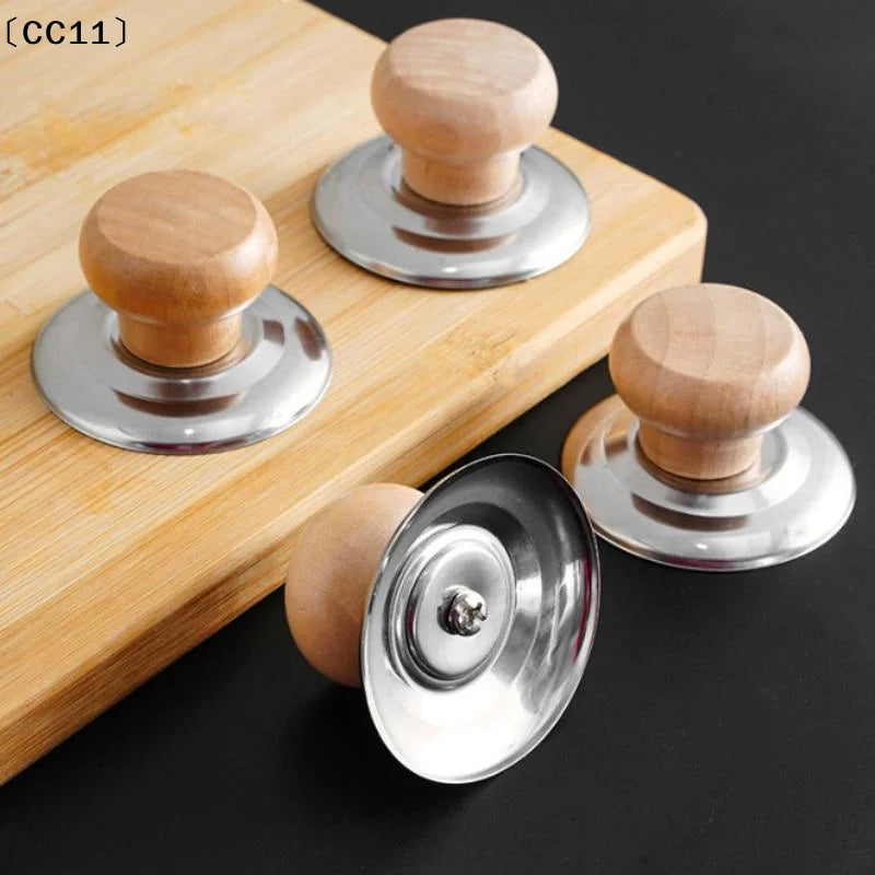 Pot Lib Knobs Caps Wooden Heat-resistant Cooking Pan Lid Covers Qme Default Title