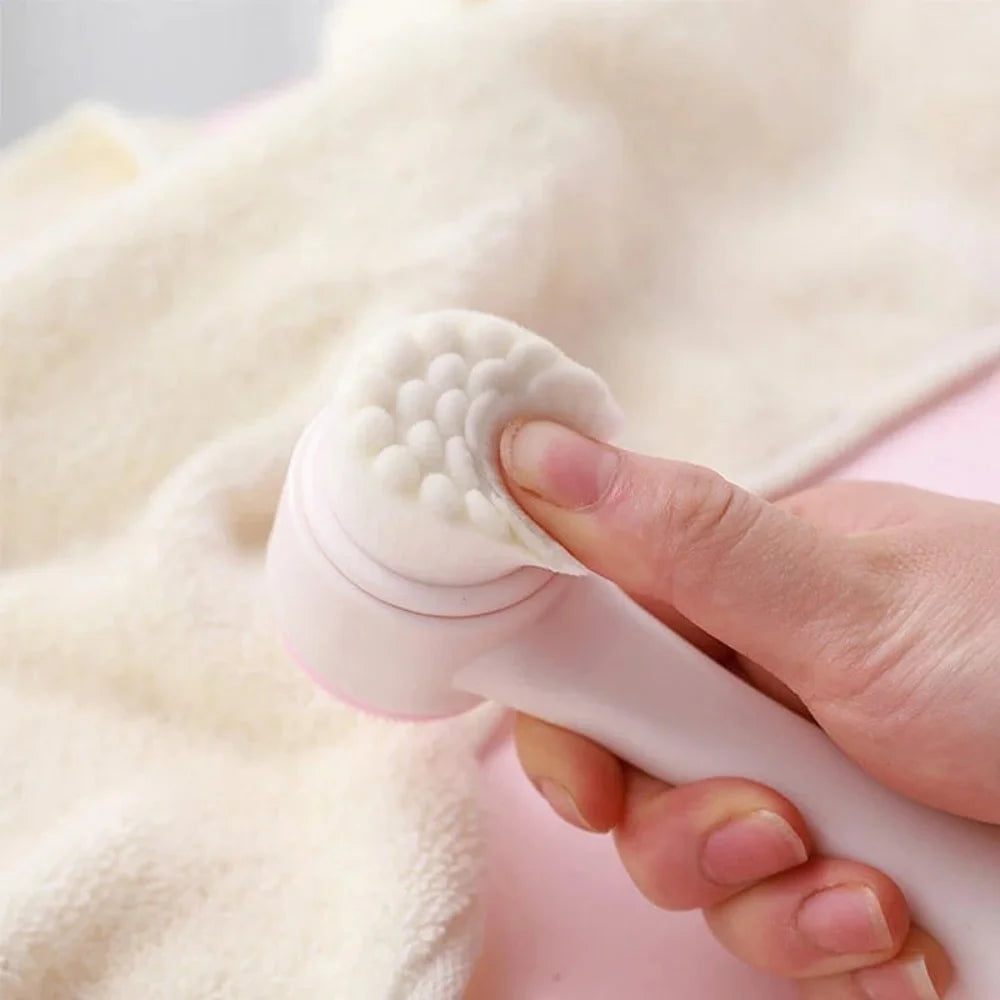 Double Sided Silicone Facial Cleansing Brush Soft Bristles Exfoliating Face Scrubber Deep Pore Cleaning Massage Skin Care Tool Qme