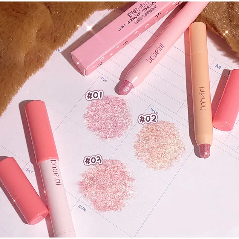 Lazy Eyeshadow Pen Single-ended Highlighter Pearlescent Shimmer Help Qme