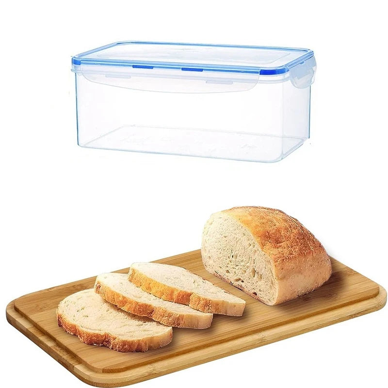 Lid Loaf Bread Container Kitchen Organizer Plastic Storage Box Qme