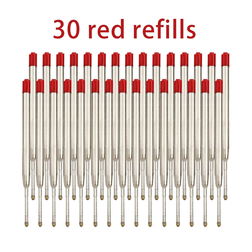 5-30pcs L:3.9 In Ballpoint Pen G2 Metal Refills Blue/Black/Red Ink for Pens Medium Point Rods for Writing Office Stationery Qme 30 red