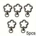 Flower Keychain Clasp Swivel Snap Key Chain Bulk Gold Silver Metal Cute Blossom Spring Snap Lobster Claw Hook For Keyring Craft Qme Gun Black 5pcs