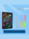 10 Funny Graffiti Scratch Art Papers 21 0 X 8 27 DIY Crafts Birthday Qme 20pcs