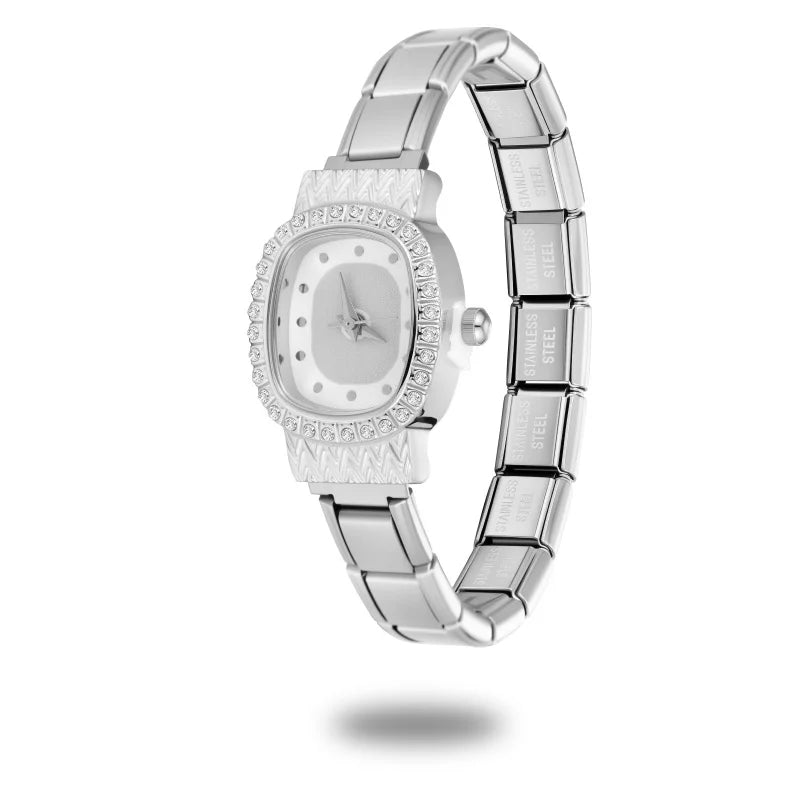 Fashion Women's Men's DIY Width Italian Elastic Charm Stainless