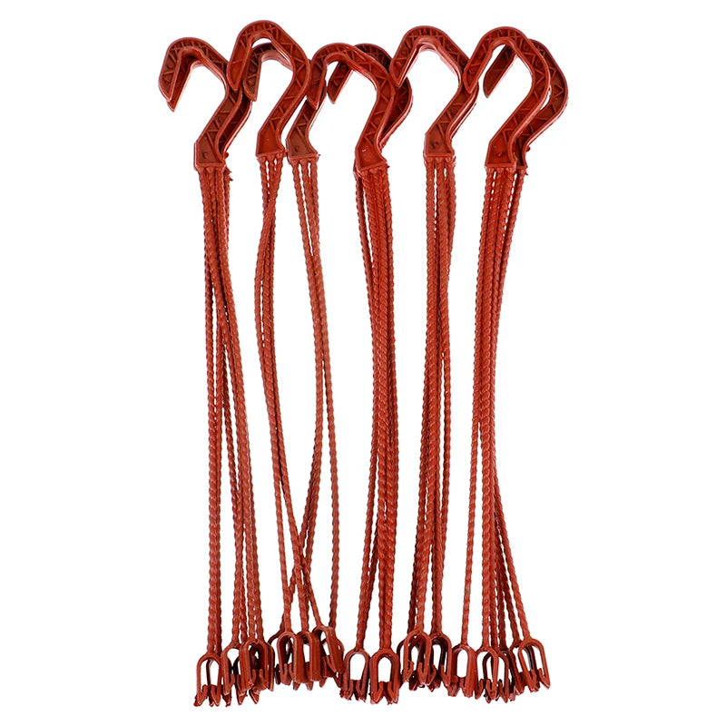Plant Hanger Hook Flower Pots Hanging Basin Garden Basket Chains Qme 10pcs Wine red