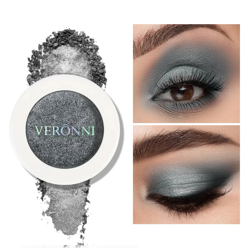 VERONNI Single Eyeshadow Matte Shimmer Glitter Pigment Waterproof Qme 114