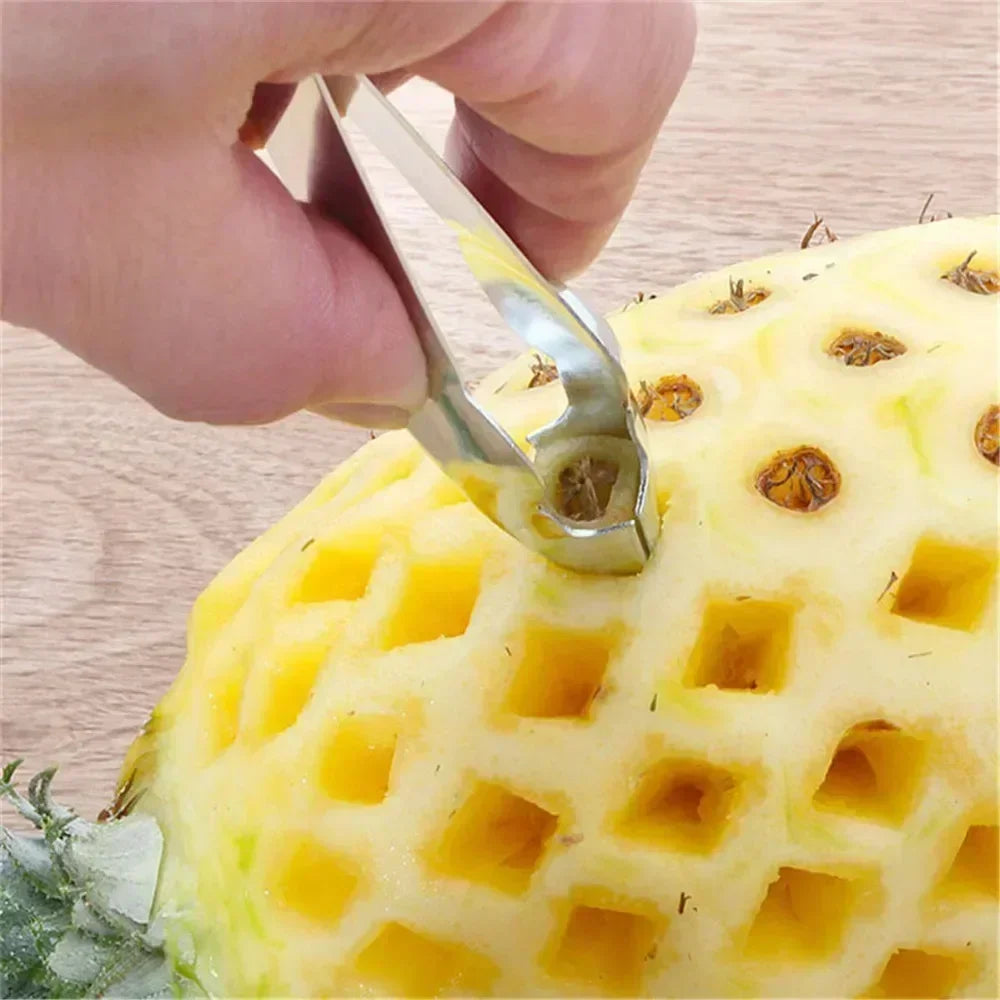 Stainless Steel Pineapple Slicer Corers Cutter Strawberry Huller Fruit Peeler Potato Tomato Corer Clips Kitchen Knife Gadgets Qme