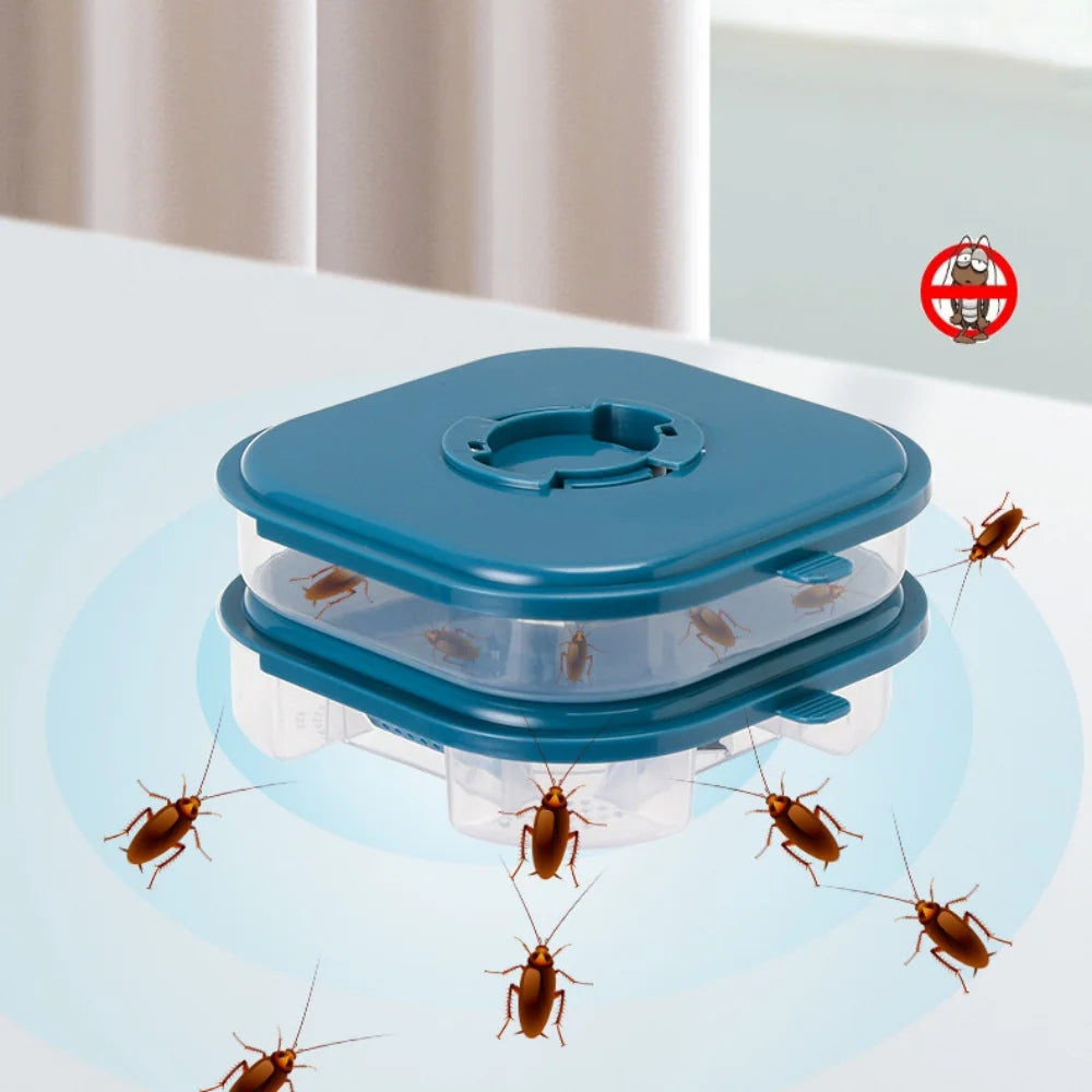 Single/dual Layer Reusable Cockroach Bait Trap Safty Portable Roach Killer No-peculiar Smell Automatic Insect Catcher Home Tools Qme