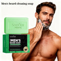 Men's Beard Cleaning Soap Witch Hazel Aloe Vera Moisturizing Deep Qme 100g