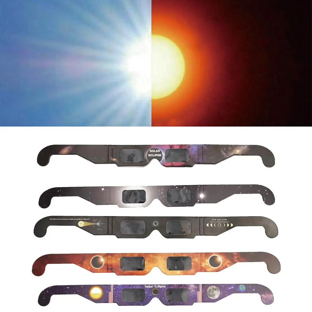 Paper Solar Eclipse Glasses Direct Sun Viewing Anti-UV Kids Eyewear Qme