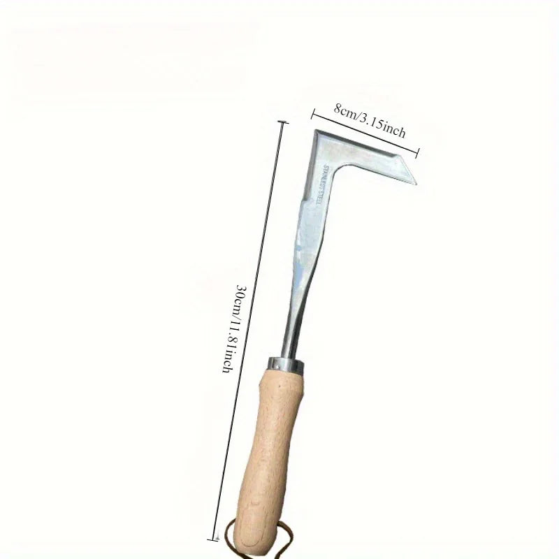 Stainless Steel Manual Weed Puller Gardening Rake Hand Weeder Sharp Qme