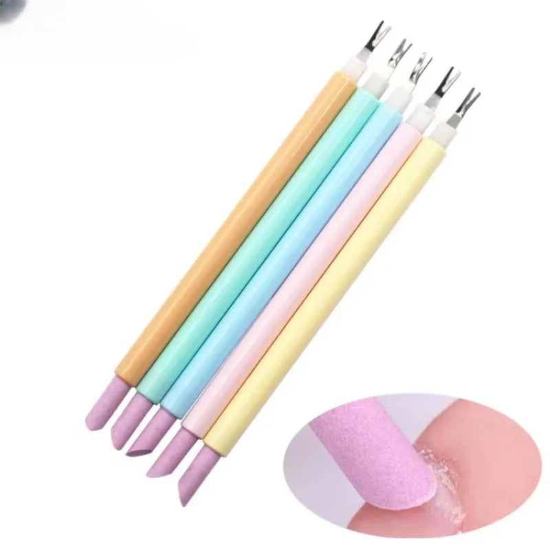 Doublehead Cuticle Trimmer Pusher Dead Skin Remover Nail Art Nipper Qme