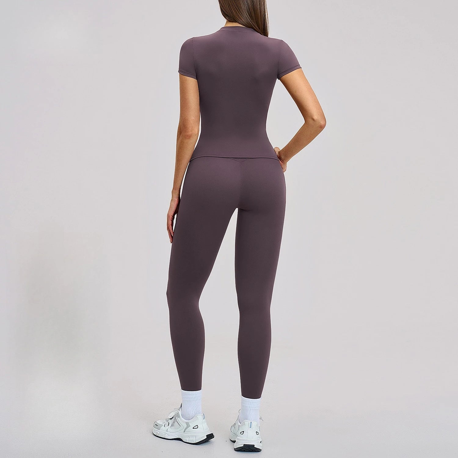 A Sports Tops Quick-drying Ladies Tank Top Fitness Running Yoga Short Sleeve Elastic Breathable Yoga T-Shirt For Women Qme