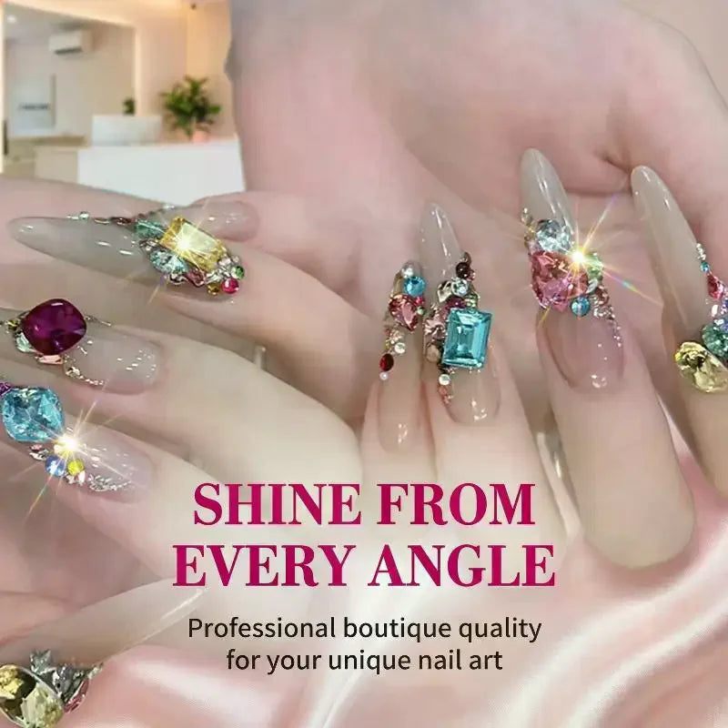 12 Grid Nail Flat Back Beads Box Art Design Home Decoration Qme