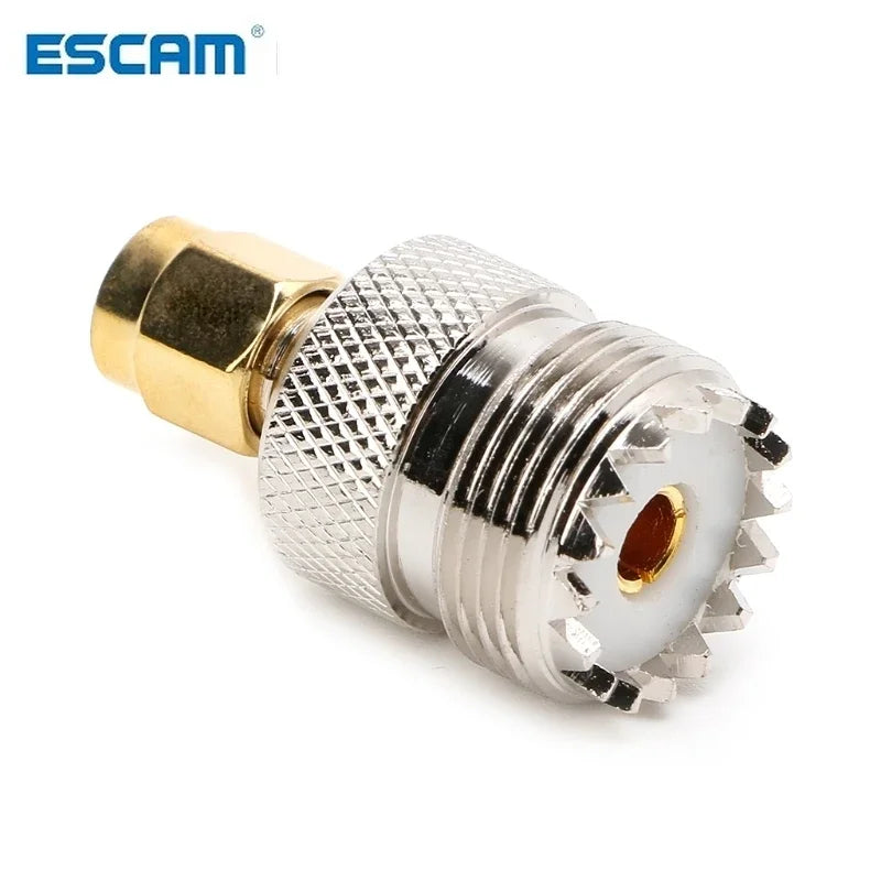 ESCAM Hot Sale UHF Female to SMA Male Plug Connector Coaxial Adapter Qme 5pcs