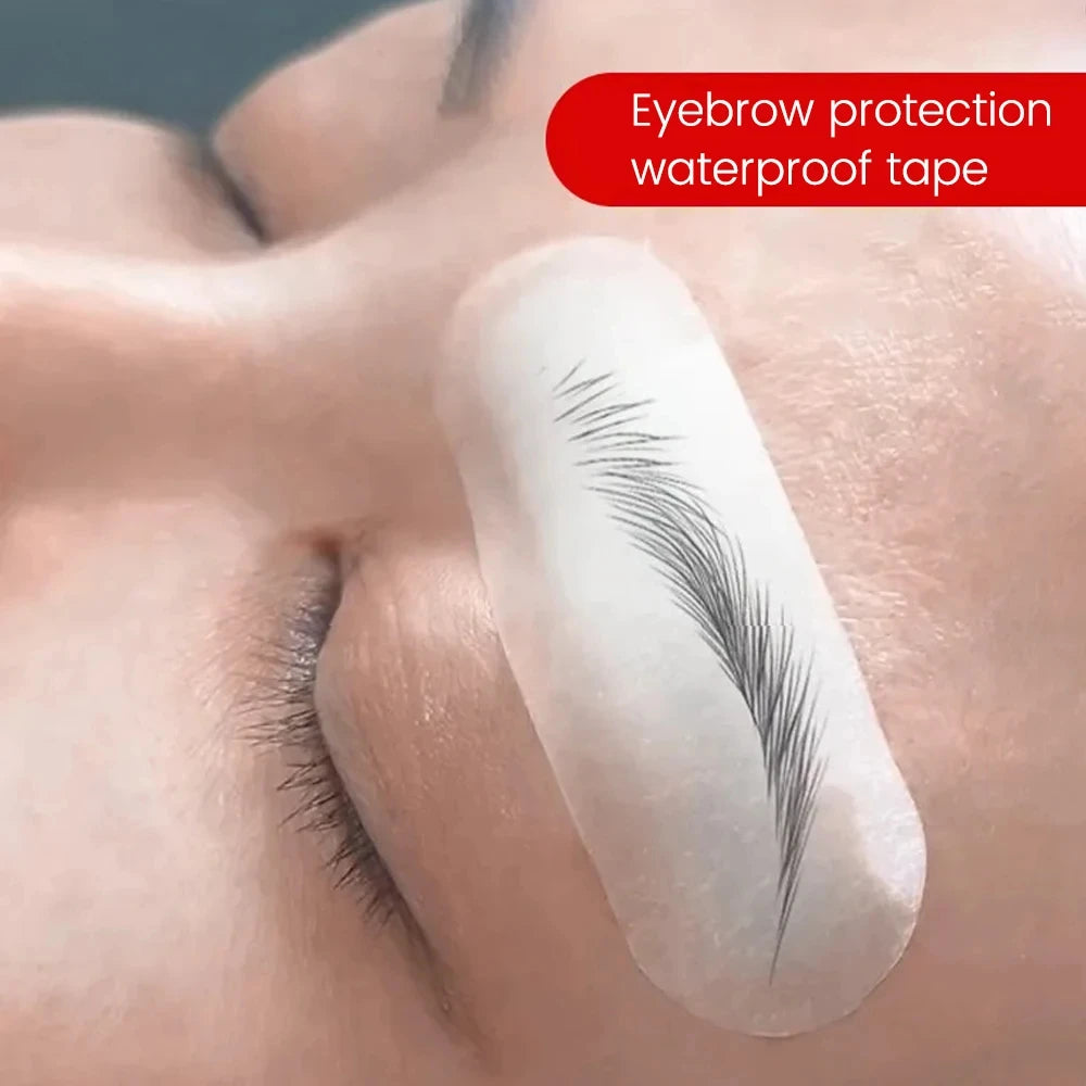 Eyebrow Protection Waterproof Tape Tattoo Real Operation Transfer Sticker Skin Eyebrow Line Practice Permanent Silicone Tattoo Qme