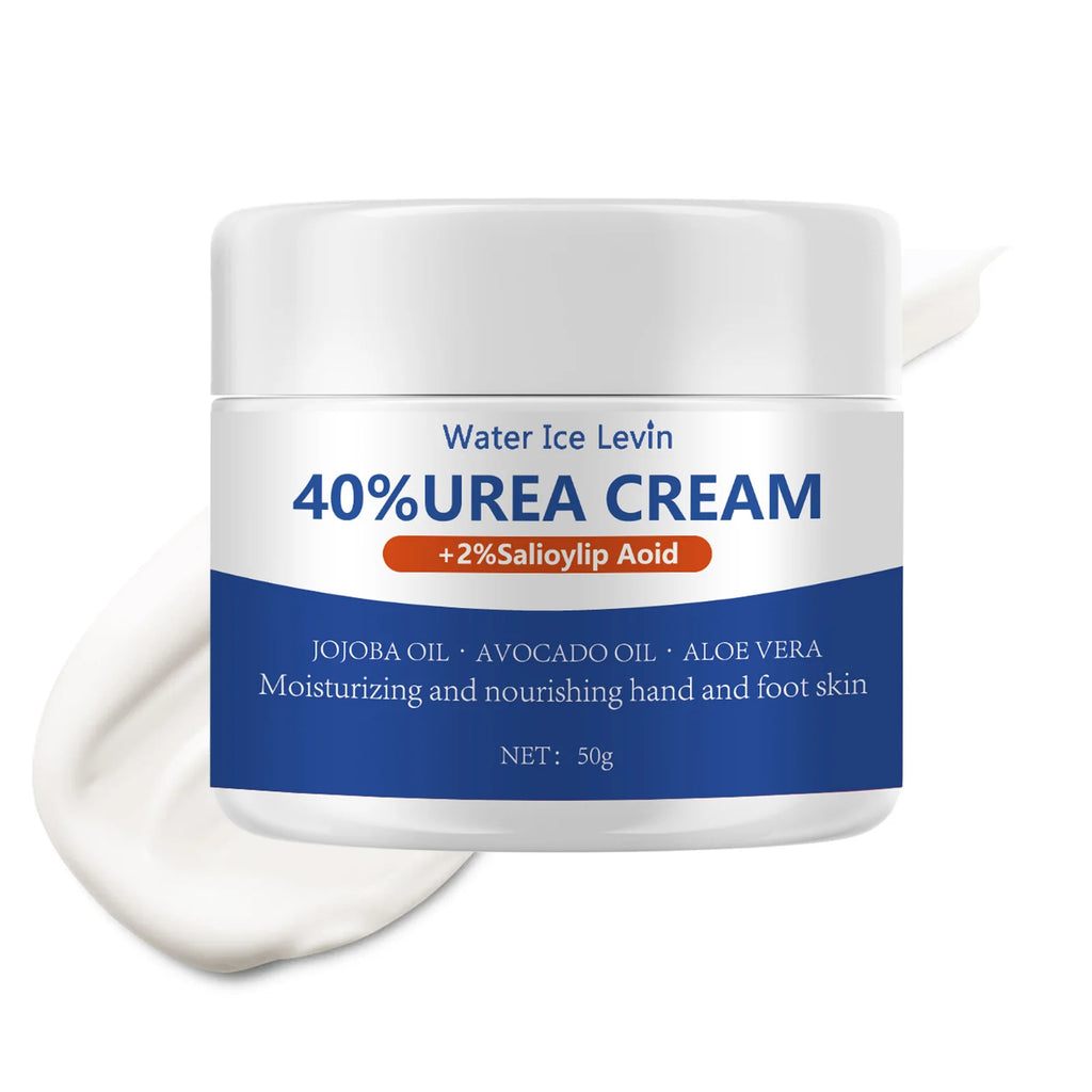 50g Ultra Moisturizing 40% Urea Aloe Vera Foot Cream to Soften Cracked Feet - Gentle Exfoliating Daily Foot Care Solution Qme
