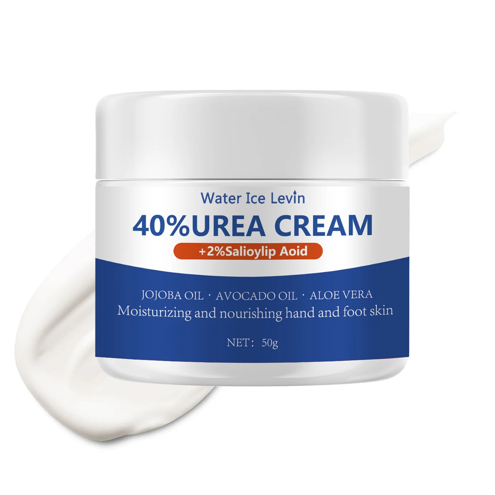 50g Ultra Moisturizing 40% Urea Aloe Vera Foot Cream to Soften Cracked Feet - Gentle Exfoliating Daily Foot Care Solution Qme