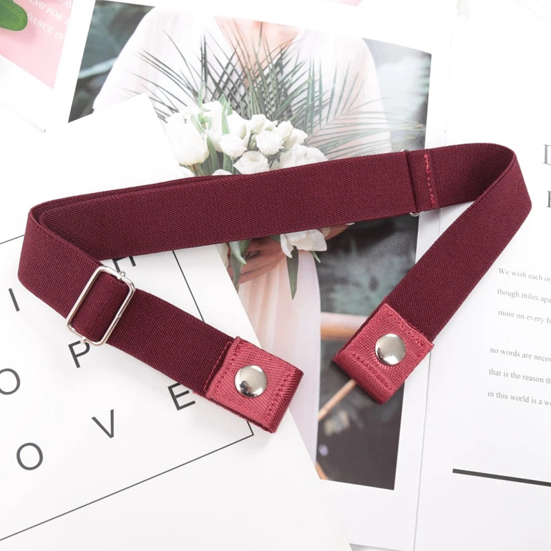 Elastic Belt Without Buckle Canvas Women Ladies Jeans Pants Waist Qme BEE-21 length 60-100cm China Mainland
