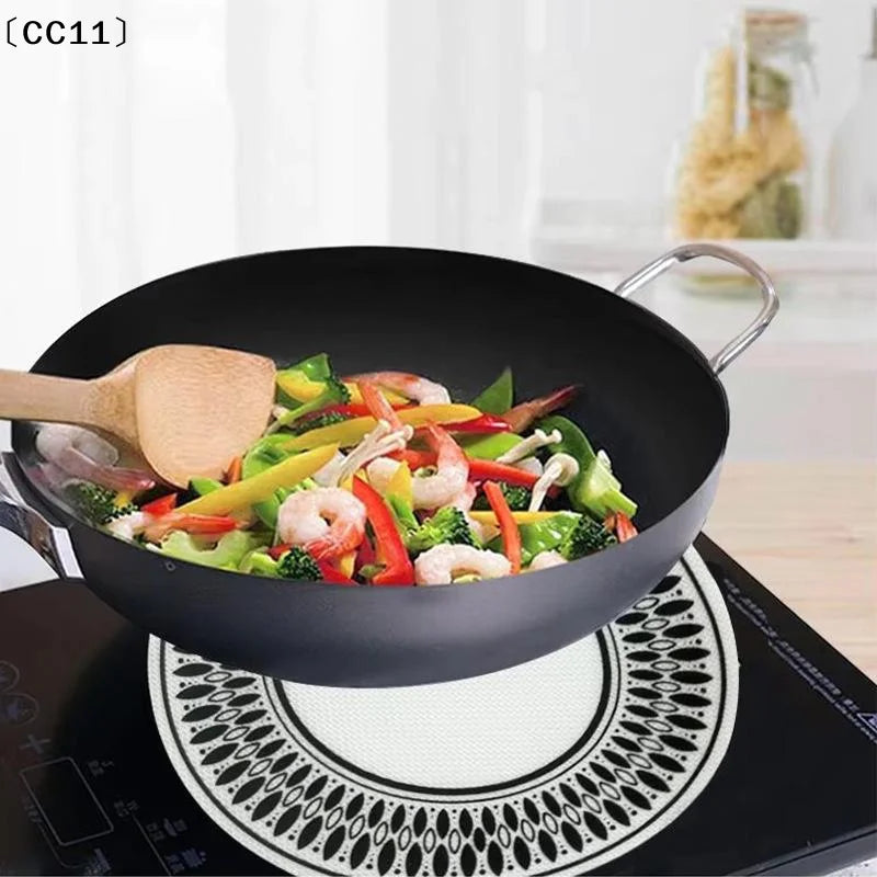 Induction Cooktop Mat Scratch Protector Stove Silicone Mats Heat Qme