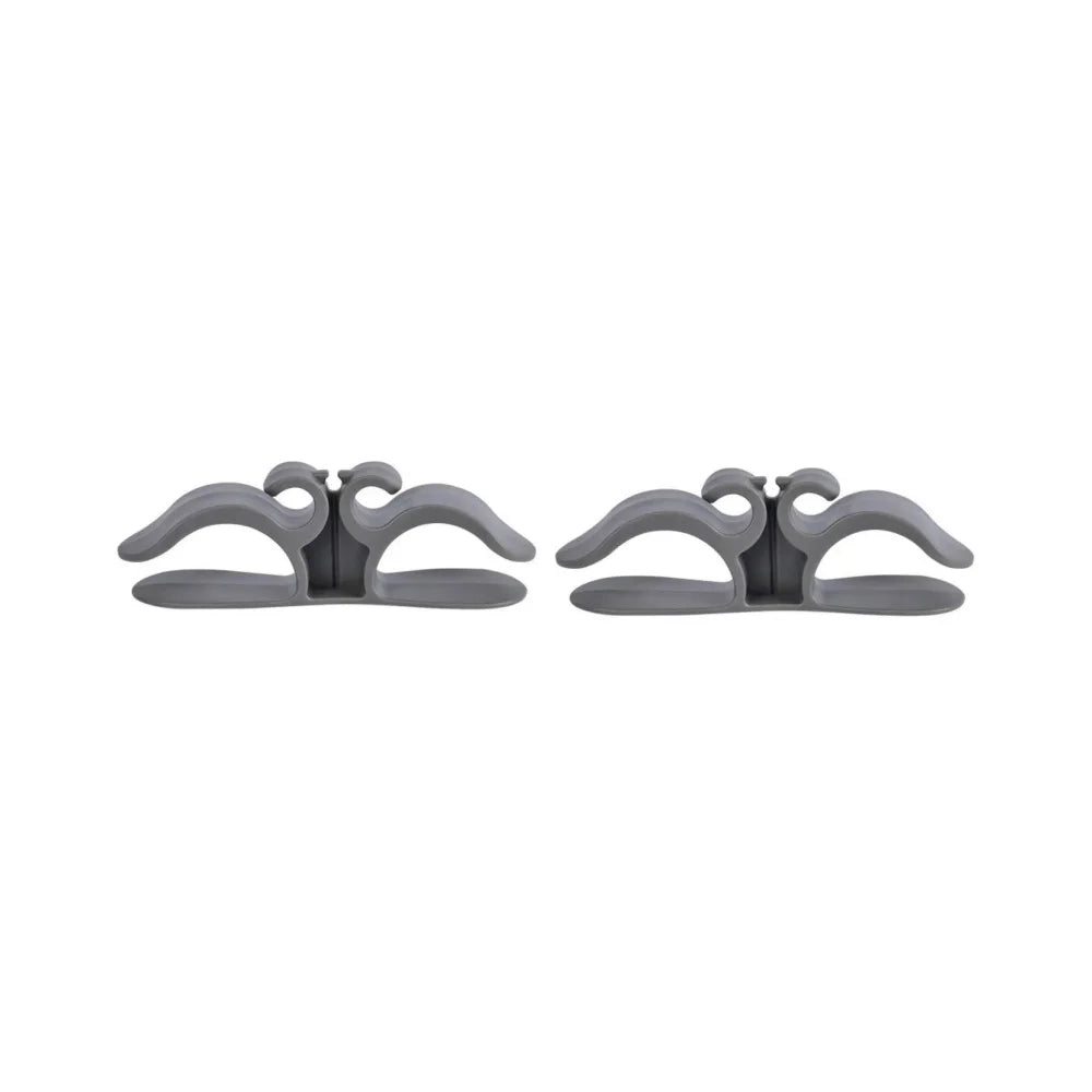 Wire Management Tidy Protector Clip Holder Adhesive Cord Wrapper Hooks Air Fryer Coffee Machine Winder Punch-free Cord Organizer Qme Gray 2pcs