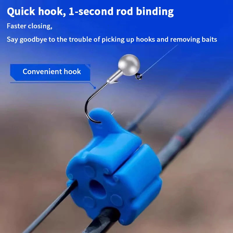 5 Portable Fishing Rod Holder Ball Bundle Storage Accessories Tie Qme