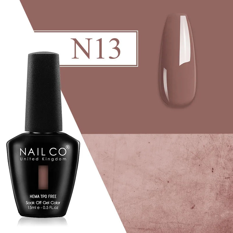NAILCO Plum Gel Nail Polish Matte Coat Autumn Winter Semi Permanent Qme