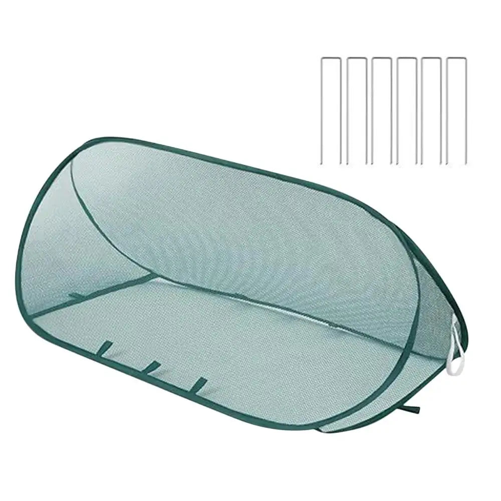 Folding Plant Protection Netting Anti-frost Pop Up Mesh Plant Cage Breathable Insect-proof Plant Shade Cover Flower Beds Qme A