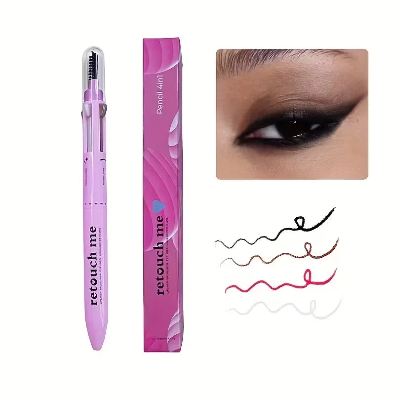 4-in-1 Multifunctional Makeup Pen Lip Liner Eyeliner Highlighter Qme
