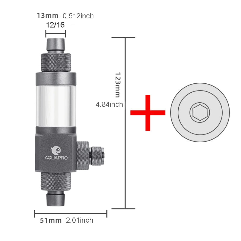 AQUAPRO External CO2 Atomizer Diffuser Sprayer Aquarium Fish Tanks Akvarium Filter Bucket Accessories Supplies Carbon Dioxide Qme EC-12-REPLACE