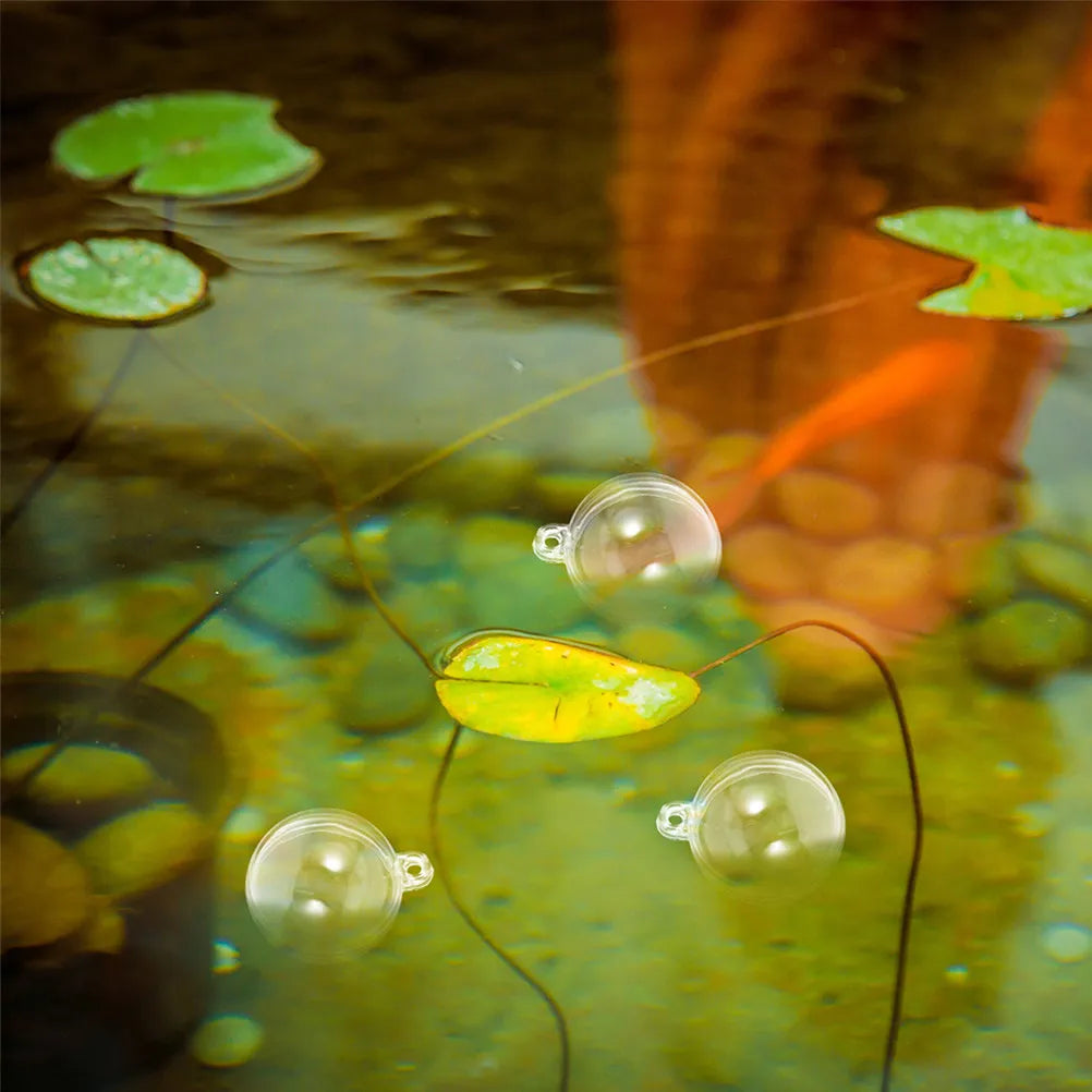10Pcs Floating Ball Aquarium Accessories Transparent Stable Fish Tank Floating Decorations Bubbler Ornaments 2Cm Qme