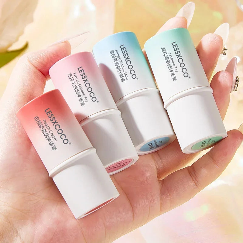 Faint Scent Solid Perfumes Balm Stick for Women Men Anti-perspirant Long Lasting Fragrances Pen Portable Easy-To-Use Deodorants Qme