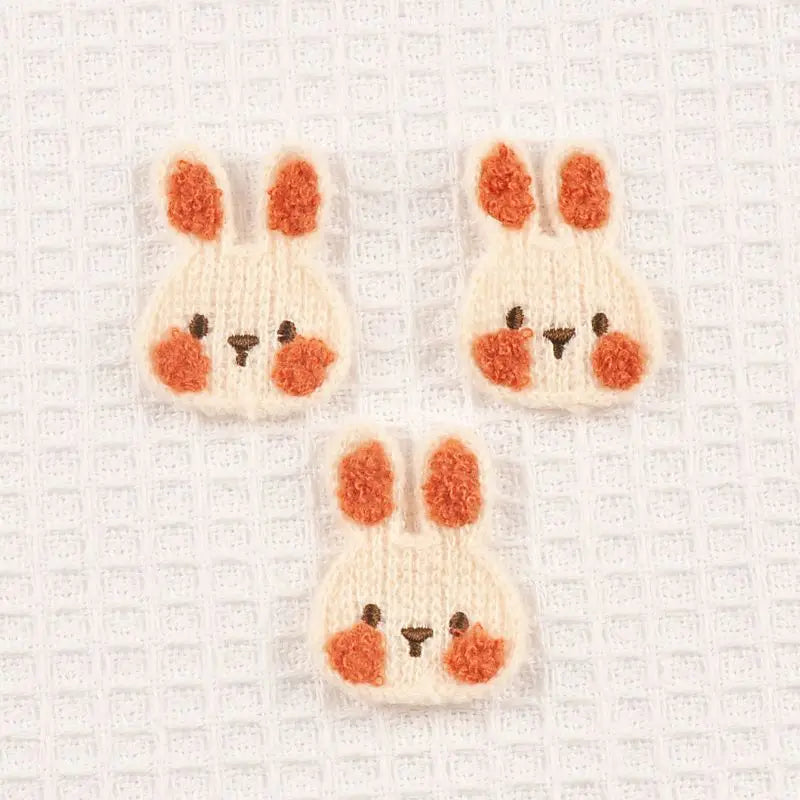 10pcs 36x47mm Multi Color Cartoon Rabbit Applique For Clothing Headwear DIY Decorative sewing Accessories Without Gum CP4170 Qme 10pcs 36x47mm