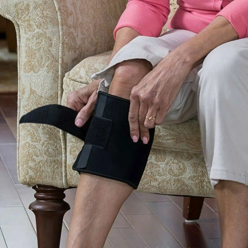 Pressure Point Support Relief Finger Pressure Leg Magnet Knee Pad Black Solid Polyester, Spandex Protective Kneepads Qme