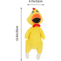 Squeaky Plush Chick Dog Chew Toy Teething Puppies Interactive Qme Yellow