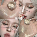 Metallic Shimmer Eyeshadow Gel Matte Highlighting Palette Light Qme 04