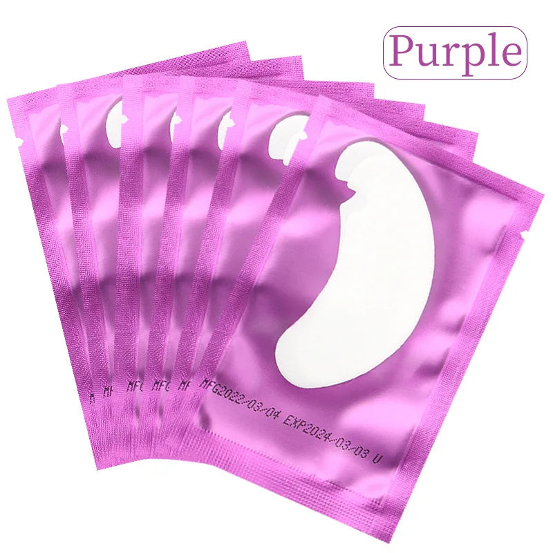 50 Pairs Patches Building Hydrogel Eyepads Eyelash Extension Paper Qme 50PCS Purple China Mainland